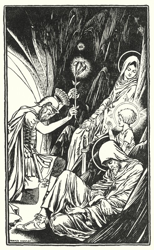 De kinderen van Bethlehem (litho) door Horace J. Knowles