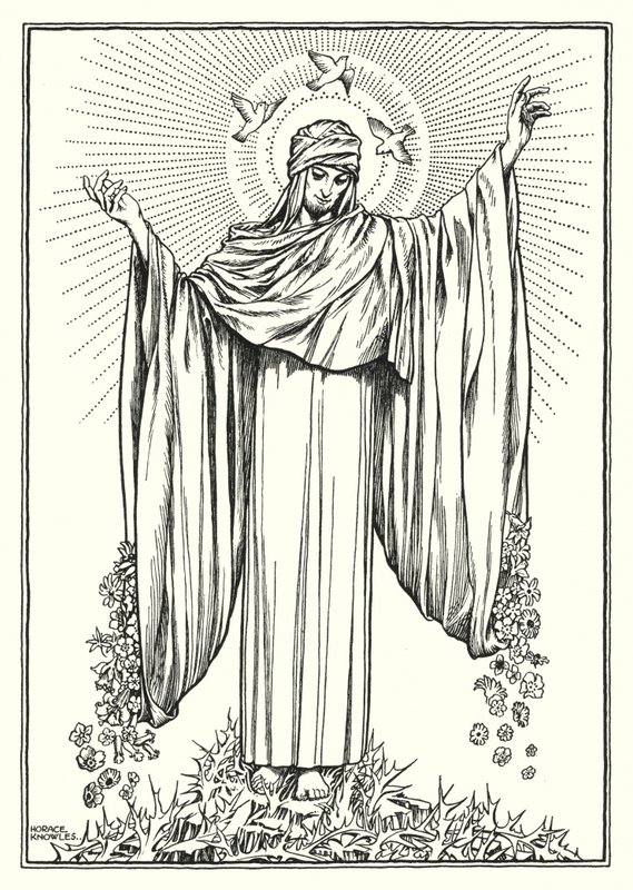Illustratie voor De Bergrede (gravure) door Horace J. Knowles