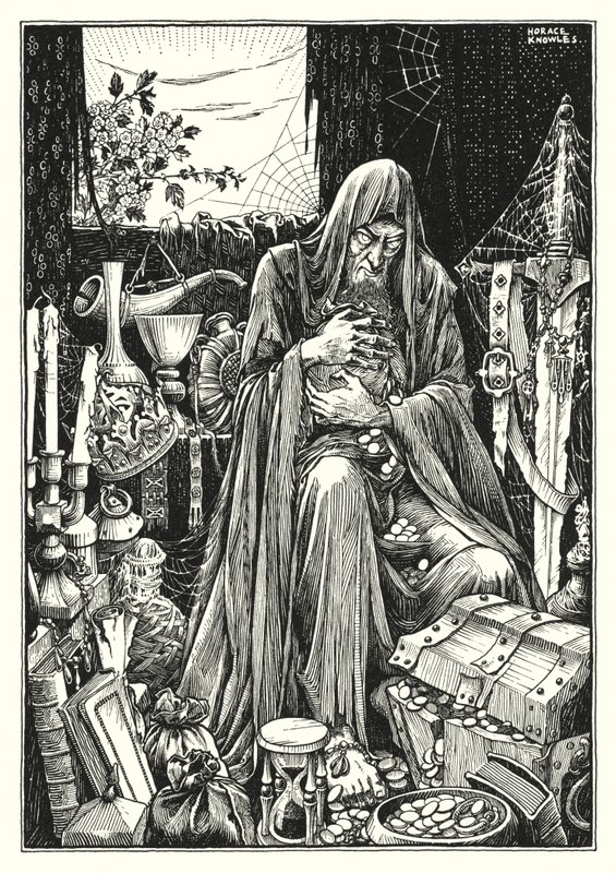 Illustratie voor De Bergrede (gravure) door Horace J. Knowles