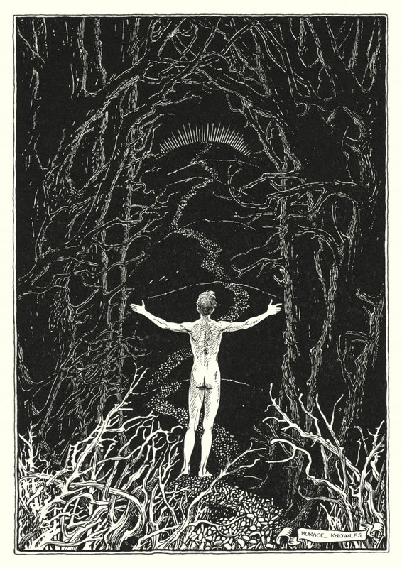 Illustratie voor De Bergrede (gravure) door Horace J. Knowles