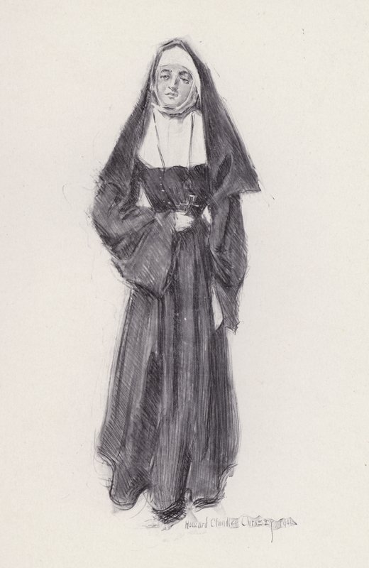 Illustratie voor Evangeline, een verhaal van Arcadie, door Henry Wadsworth Longfellow door Howard Chandler (after) Christy