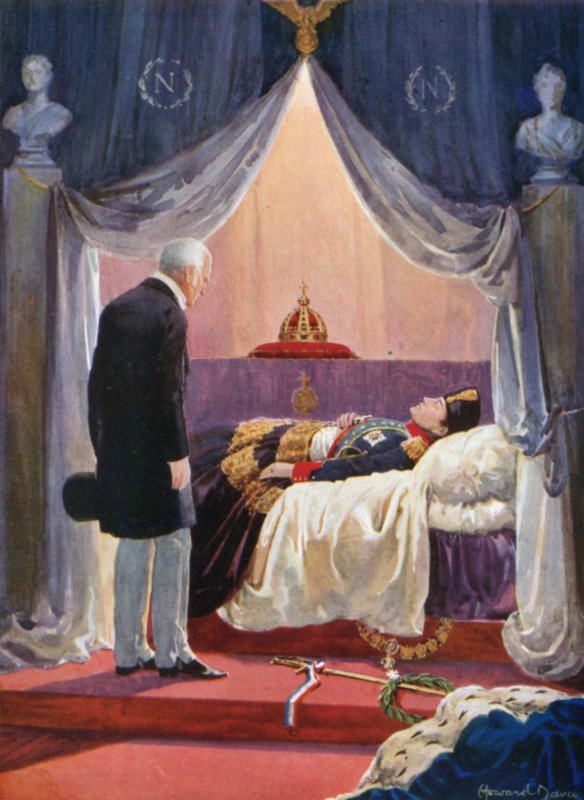 De hertog van Wellington bezoekt het beeld van Napoleon door Howard Davie