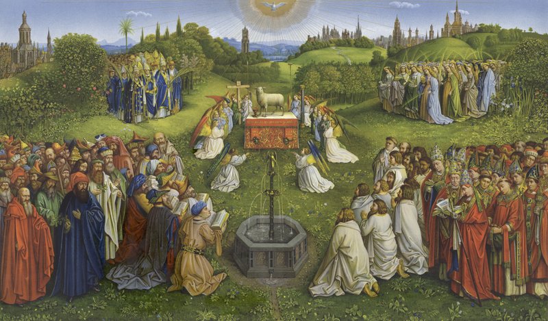 Aanbidding van het Mystieke Lam door Jan van Eyck
