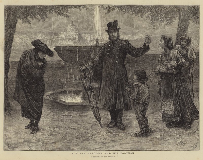 Een Romeinse Kardinaal en zijn Lakei door Hubert von Herkomer