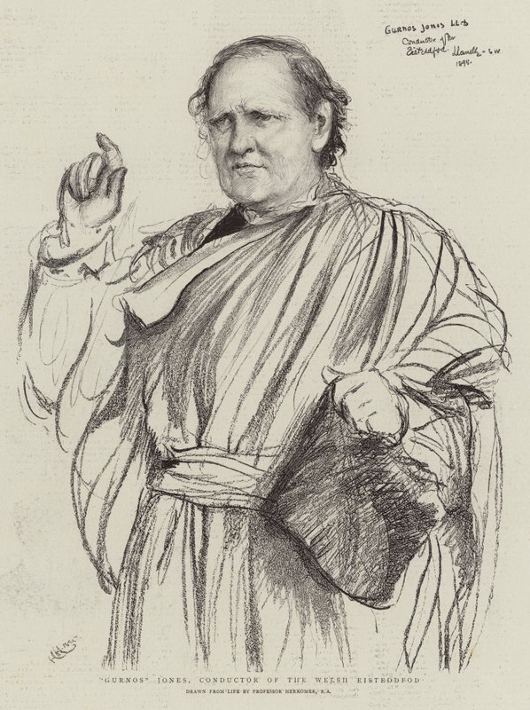 Gurnos Jones, Dirigent van de Welsh Eisteddfod door Hubert von Herkomer