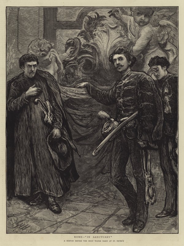 Rome, In Heiligdom door Hubert von Herkomer