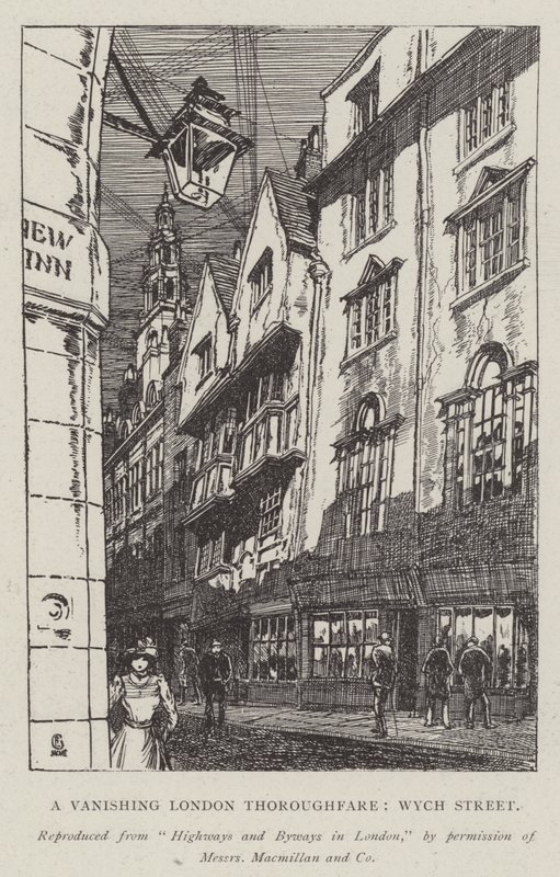 Een verdwijnende Londense doorgang, Wych Street door Hugh Thomson