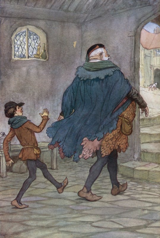 Illustratie voor De Vrolijke Vrouwen van Windsor door Hugh Thomson