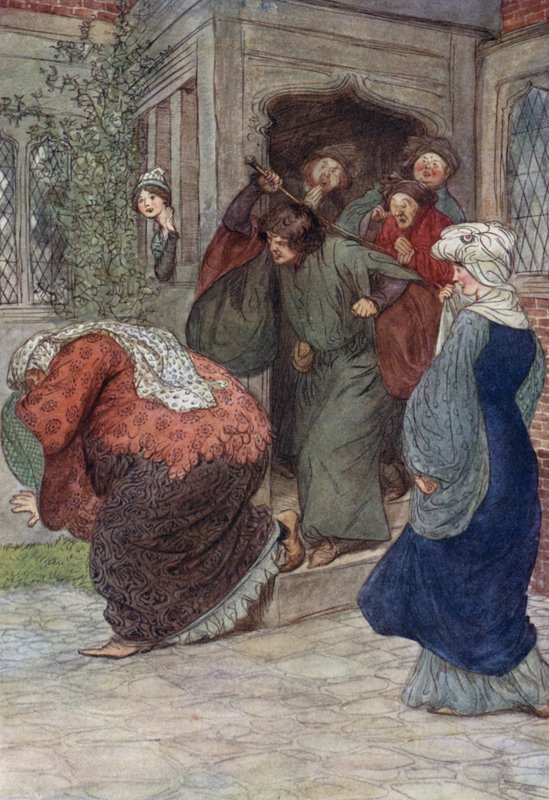 Illustratie voor De Vrolijke Vrouwen van Windsor door Hugh Thomson