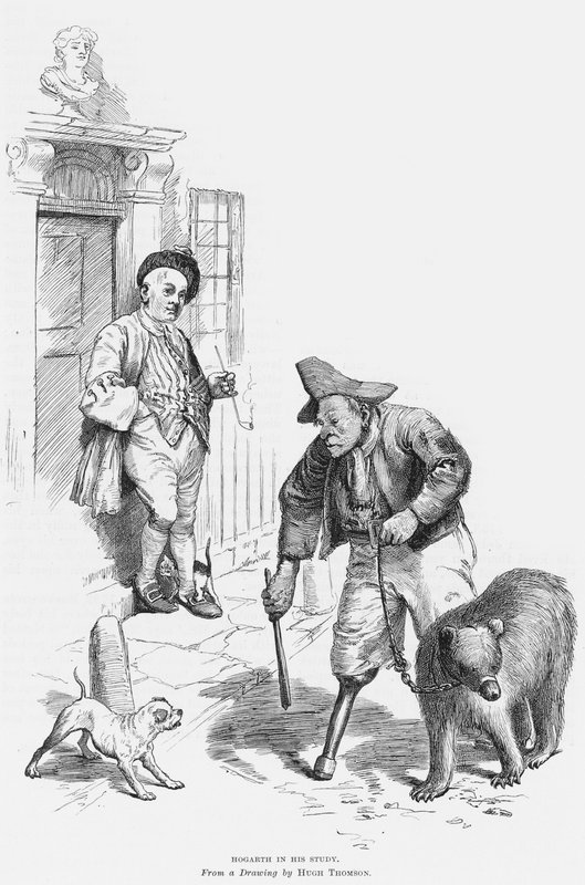 Hogarth in zijn studeerkamer door Hugh Thomson