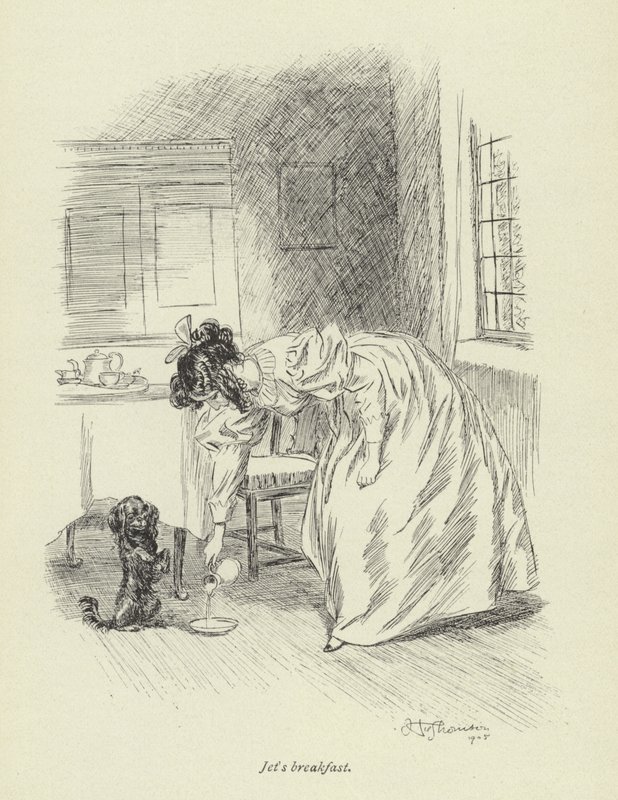 Illustratie voor Amos Barton door Hugh Thomson