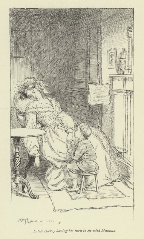 Illustratie voor Amos Barton door Hugh Thomson