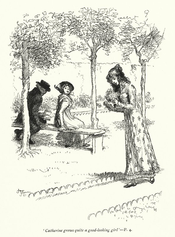 Illustratie voor Northanger Abbey door Jane Austen door Hugh Thomson