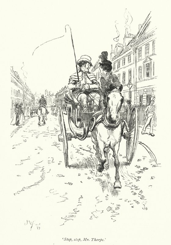 Illustratie voor Northanger Abbey door Jane Austen door Hugh Thomson