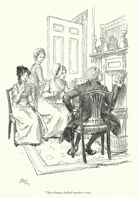 Illustratie voor Northanger Abbey door Jane Austen door Hugh Thomson