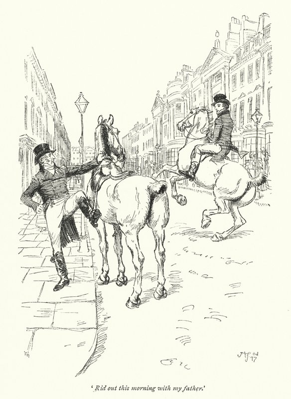 Illustratie voor Northanger Abbey door Jane Austen door Hugh Thomson