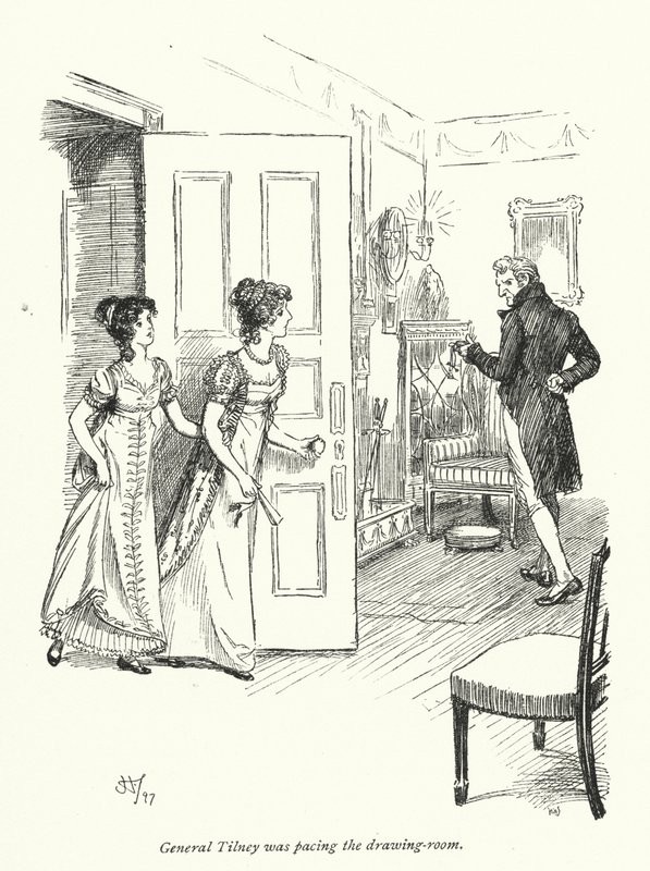 Illustratie voor Northanger Abbey door Jane Austen door Hugh Thomson