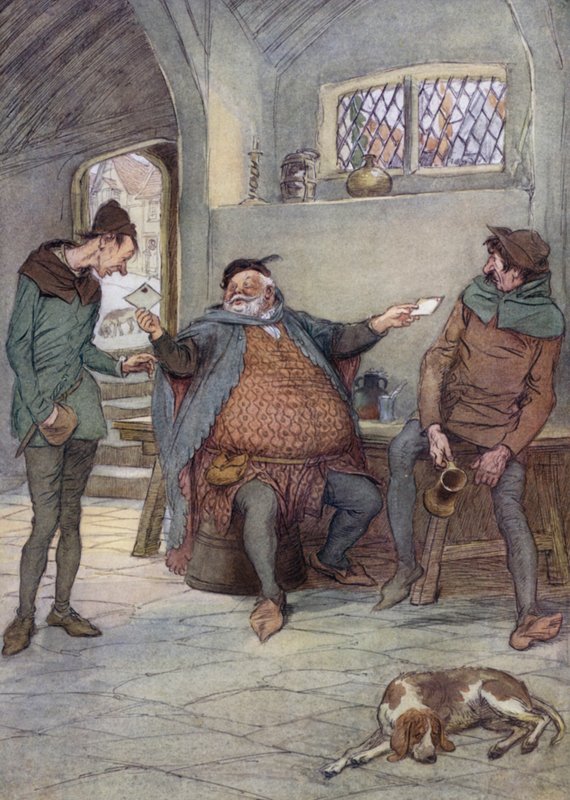 Illustratie voor The Merry Wives of Windsor door Hugh Thomson