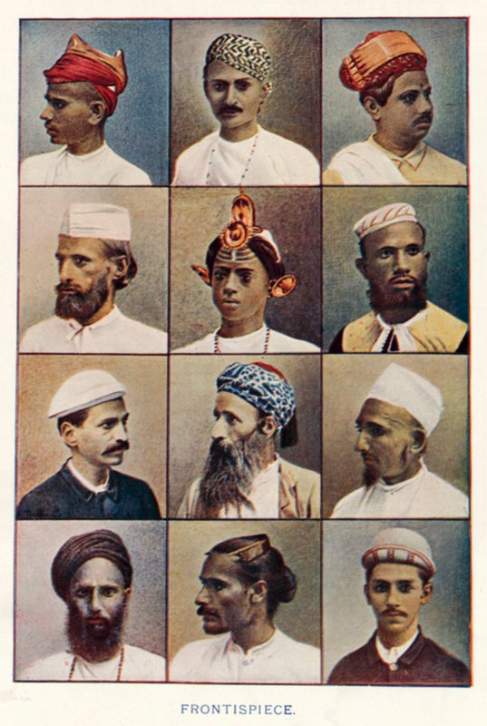 Indiase Inboorlingen: Frontispice (gekleurde foto) door Indian photographer