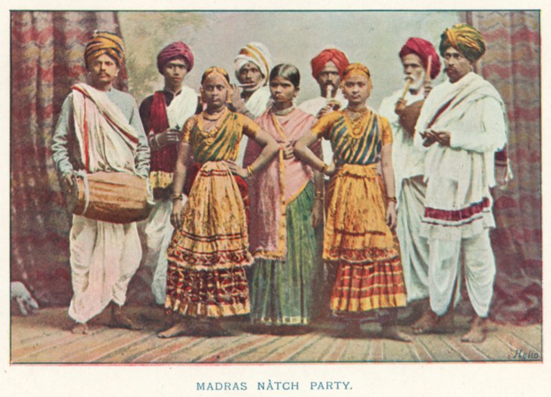 Indiase Inboorlingen: Madras Natch Party (gekleurde foto) door Indian photographer