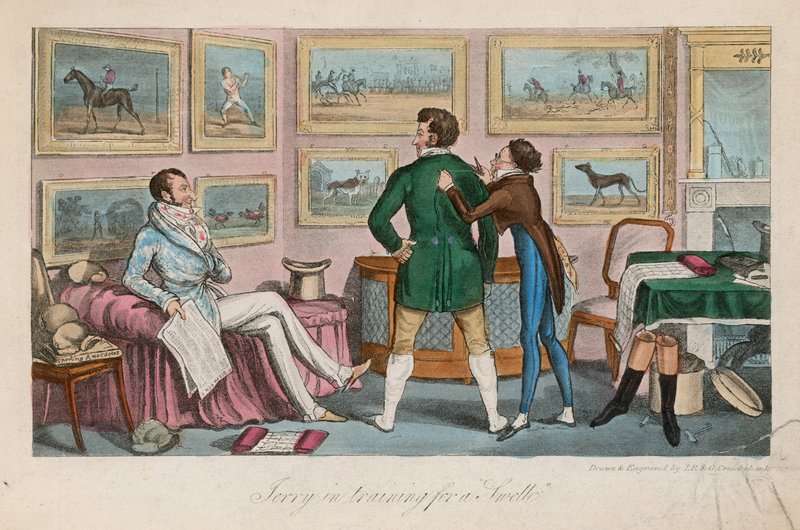 Jerry in training voor een dandy door Isaac, Robert and George Cruikshank