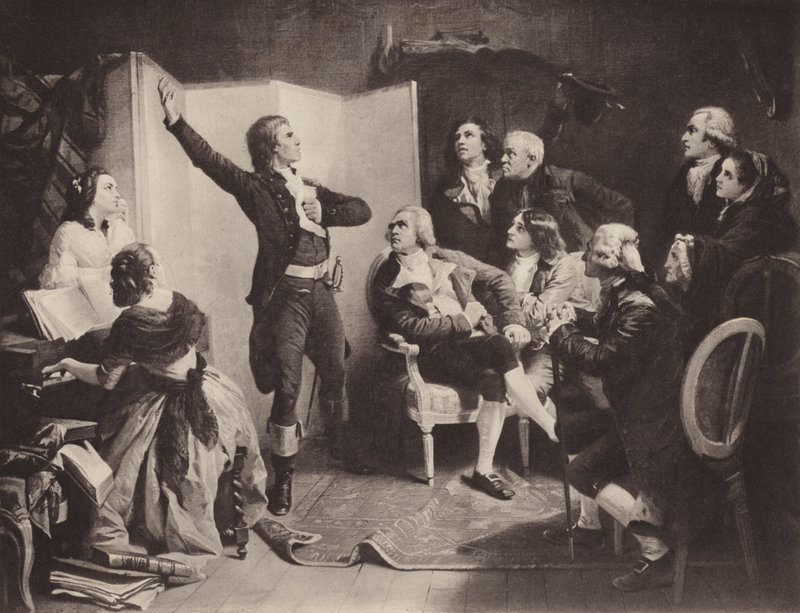 Het Eerste Zingen van de Marseillaise door Isidore (after) Pils