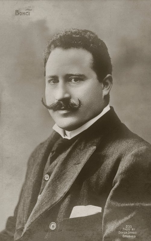 Alessandro Bonci, Italiaanse operazanger (z/w foto) door Italian Photographer