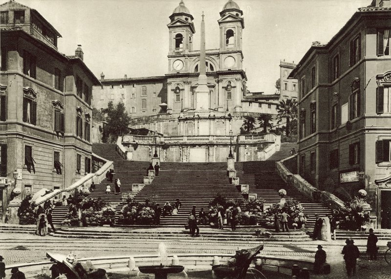 Kerk van Trinità dei Monti door Italian Photographer