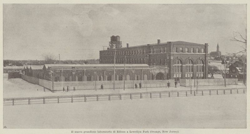 Het nieuwe grote laboratorium van Edison in Lewellyn Park (Orange, New Jersey) door Italian Photographer