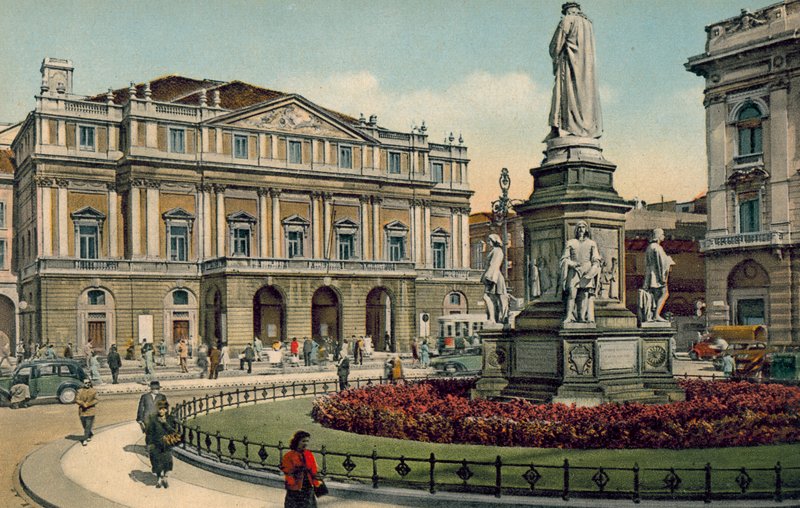 Milaan / Milaan: Teatro alla Scala (kleurenfoto) door Italian Photographer