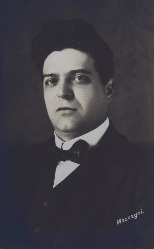 Pietro Mascagni, Italiaanse componist van de opera Cavalleria Rusticana door Italian Photographer