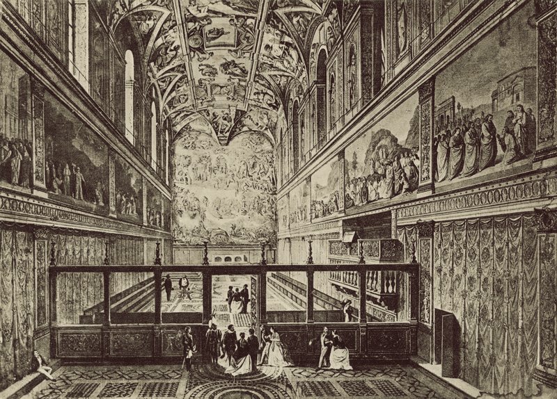 Sixtijnse Kapel gebouwd in de XV eeuw, door J de Dolci door Italian Photographer