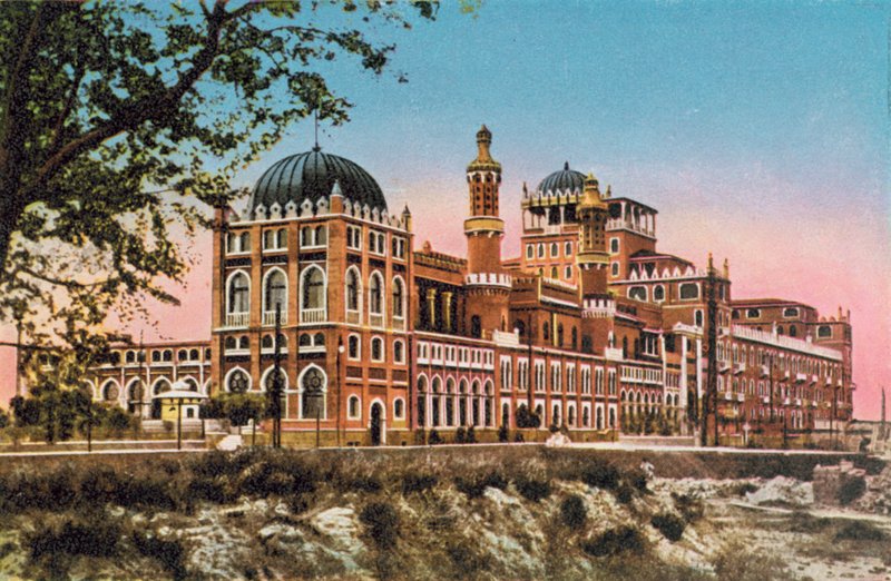 Venetië/Venetië: Lido, Hotel Excelsior (gekleurde foto) door Italian Photographer