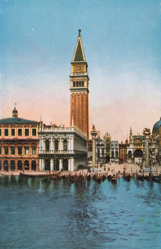Venetië/Venetië: Piazzetta s Marco dal Mare (gekleurde foto) door Italian Photographer