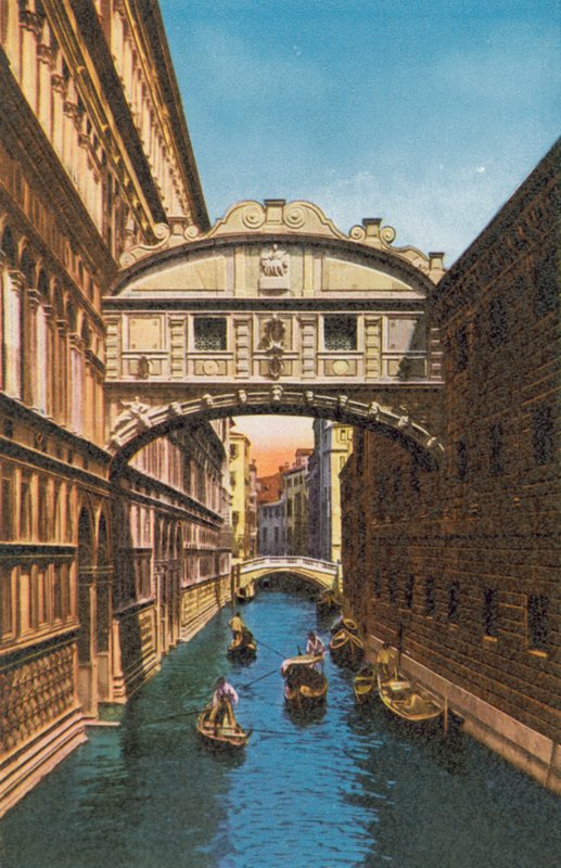 Venetië/Venetië: Brug der Zuchten (gekleurde foto) door Italian Photographer