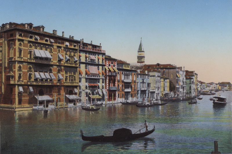 Venetië, Canal Grande, Fuga Alberghi door Italian Photographer