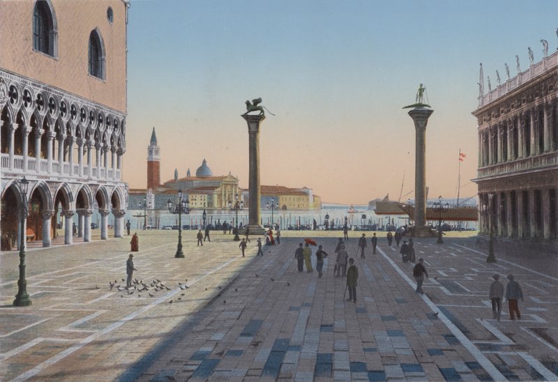 Venezia, Piazzetta San Marco en de twee zuilen door Italian Photographer