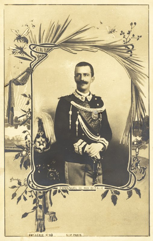 Victor Emmanuel III, koning van Italië door Italian Photographer