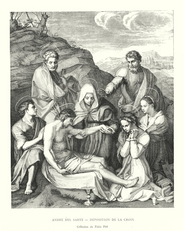 Andrea del Sarto, Kruisafneming, Collectie van het Pitti Paleis door Italian School