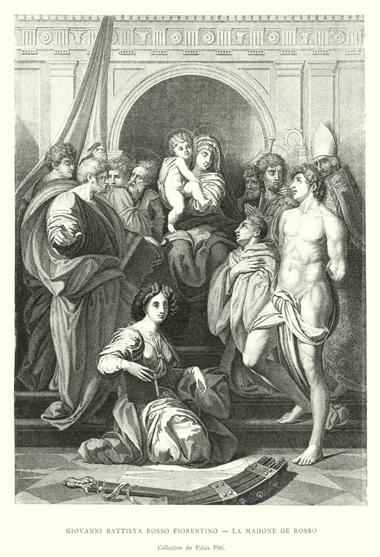 Giovanni Battista Rosso Fiorentino, La Madone de Rosso, collectie van het Pitti-paleis door Italian School