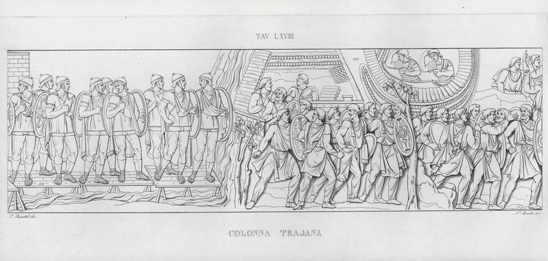 La Colonna Trajana door Italian School