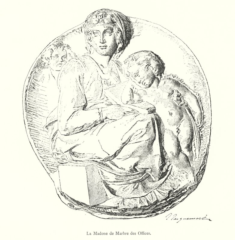 De Marmeren Madonna van de Uffizi door Italian School