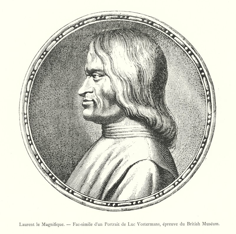 Laurent de Magnifique, Fac-simile van een Portret van Luc Vostermans, proef van het British Museum door Italian School
