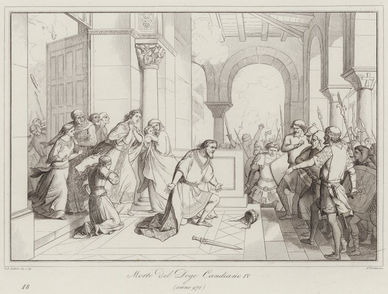 Dood van de Doge Candiano IV, 976 door Italian School