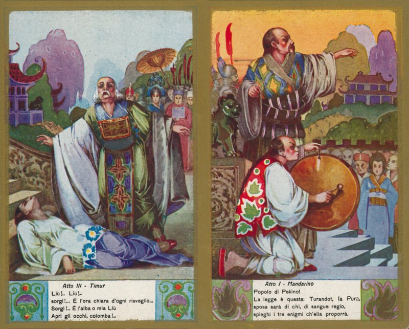 Eén uit een set illustraties van Puccini