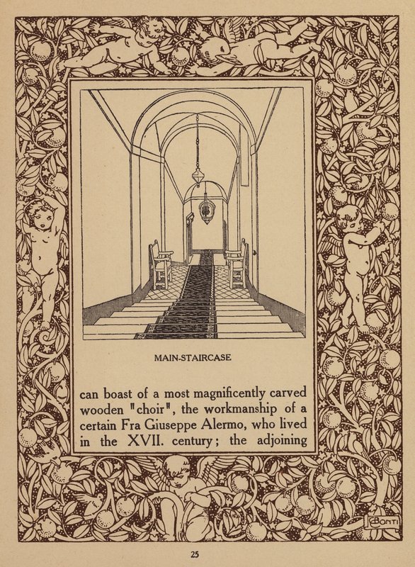 Pagina uit brochure voor San Domenico Palace Hotel, Taormina (litho) door Italian School