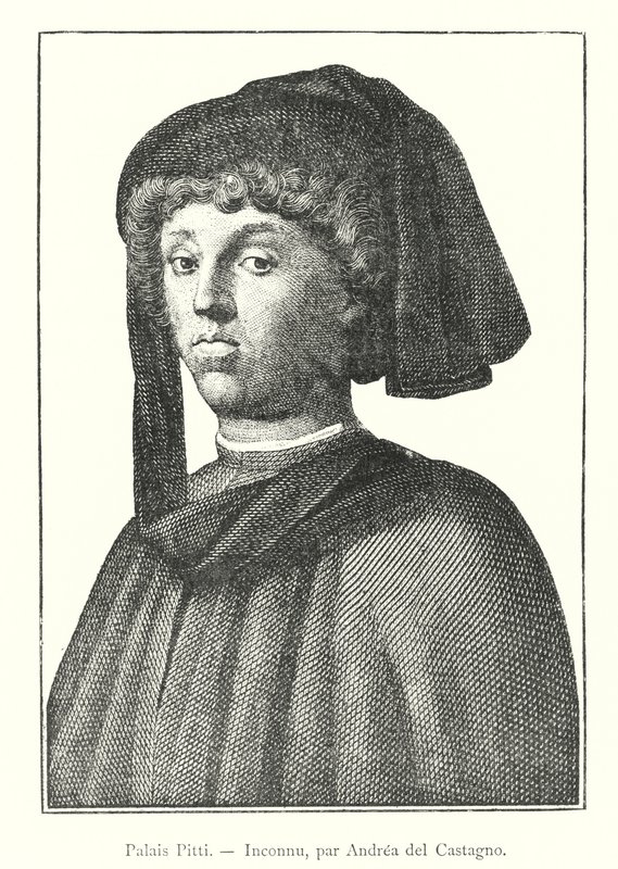 Pitti-paleis, Onbekend, door Andrea del Castagno (gravure) door Italian School