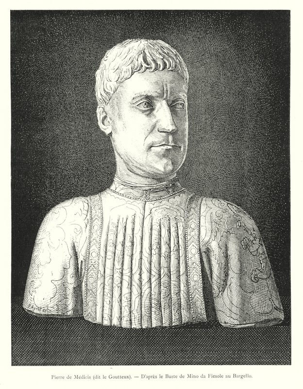 Pierre de Medicis, genaamd de Goutteux, naar de Buste van Mino da Fiesole in het Bargello door Italian School