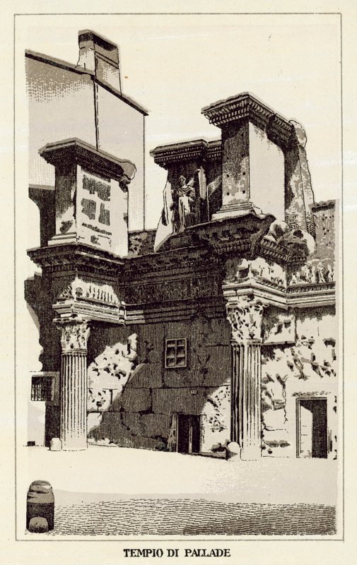 Rome: Tempel van Pallas door Italian School