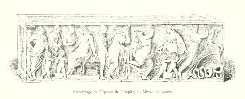 Sarcophaag uit de Tijd van het Keizerrijk, in het Louvre Museum door Italian School